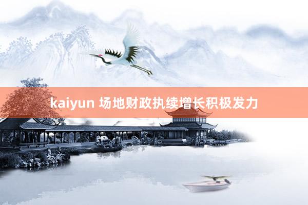 kaiyun 场地财政执续增长积极发力