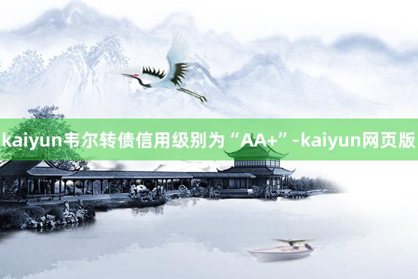 kaiyun韦尔转债信用级别为“AA+”-kaiyun网页版