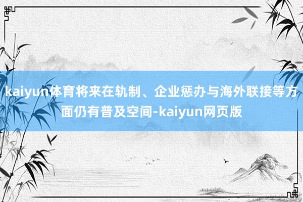 kaiyun体育将来在轨制、企业惩办与海外联接等方面仍有普及空间-kaiyun网页版